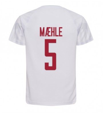 Danmark Joakim Maehle #5 Bortedrakt VM 2022 Kortermet